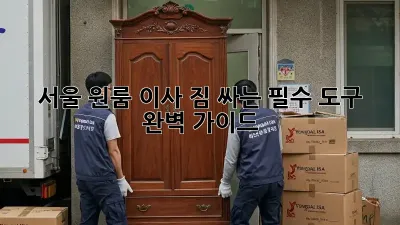 서울 원룸 이사, 짐 싸는 필수 도구 완벽 가이드!